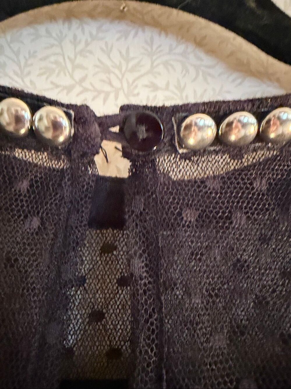 Topshop embroidered mesh top - Picture 6 of 8